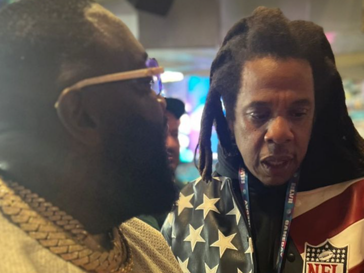 Rick Ross Parties Inside Super Bowl LVII