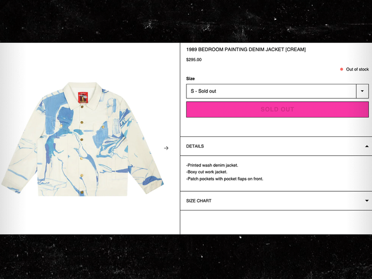 1989 BEDROOM PAINTING DENIM JACKET [CREAM]