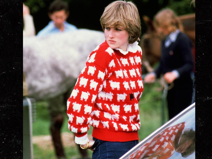 0915 Princess Diana’s Black Sheep Sweater getty