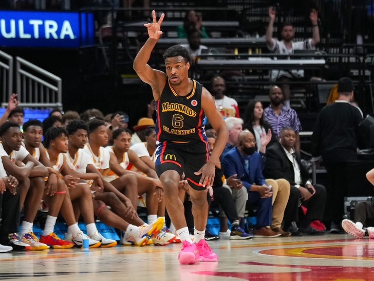 Bronny James On The Court