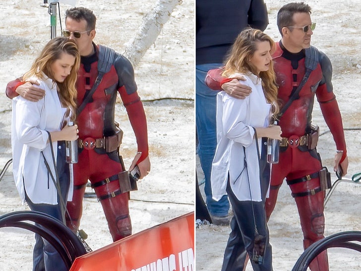 Blake visting deadpool set
