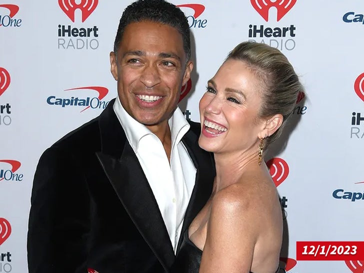 T.J. Holmes And Amy Robach Attend Jingle Ball 2023
