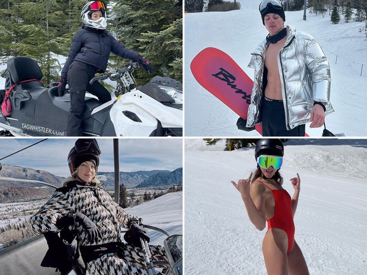 Snowy Stars Playing Winter Sports