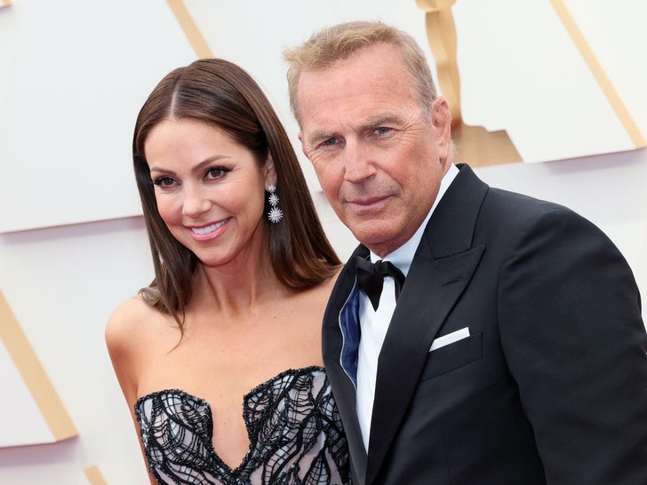 Kevin Costner and Christine Baumgartner -- Happier Times
