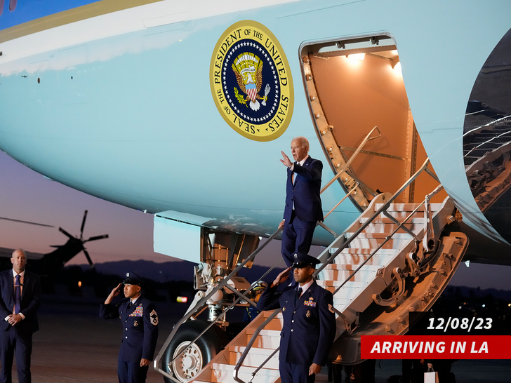 joe biden Arriving in LA