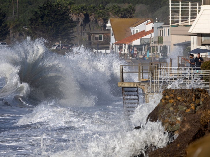 Large Surf Hits California Coast