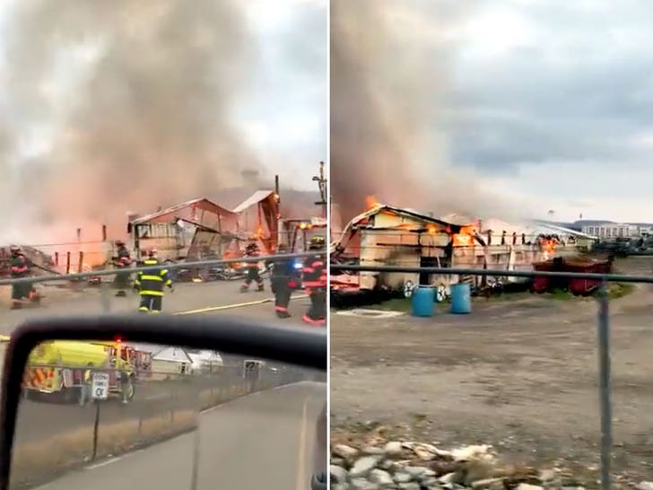 fire at the horse track