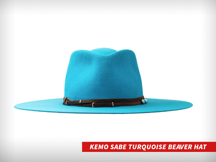 KEMO SABE TURQUOISE BEAVER HAT