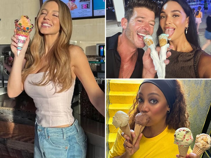 Celebs Eating Ice Cream