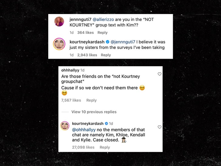 kourtney kardashian texts insta 2