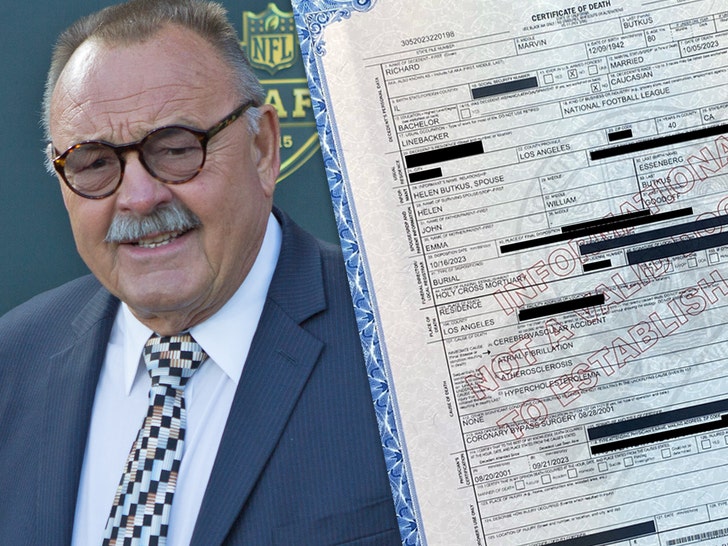 dick butkus death certificate launch getty 1