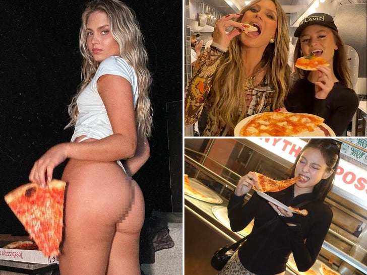 Sexy Stars Eating Pizza