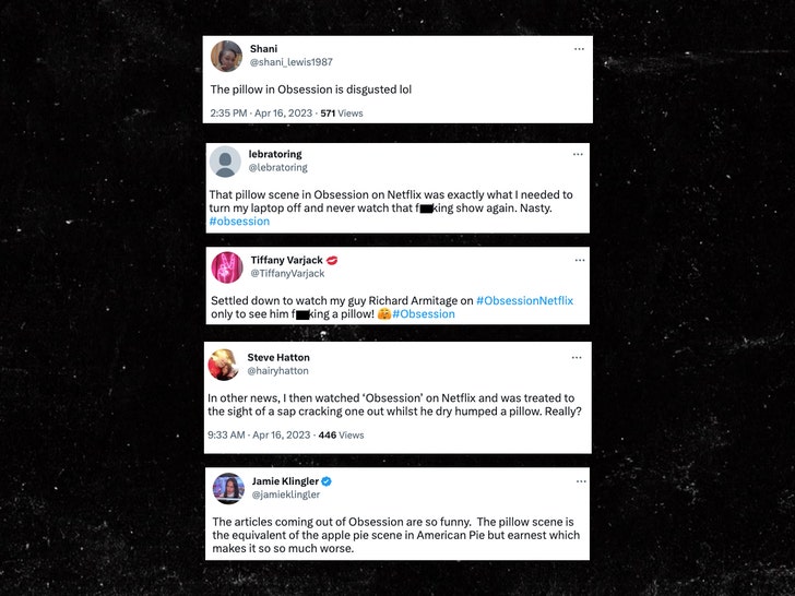 obsession reactions pillow scene netflix twitter