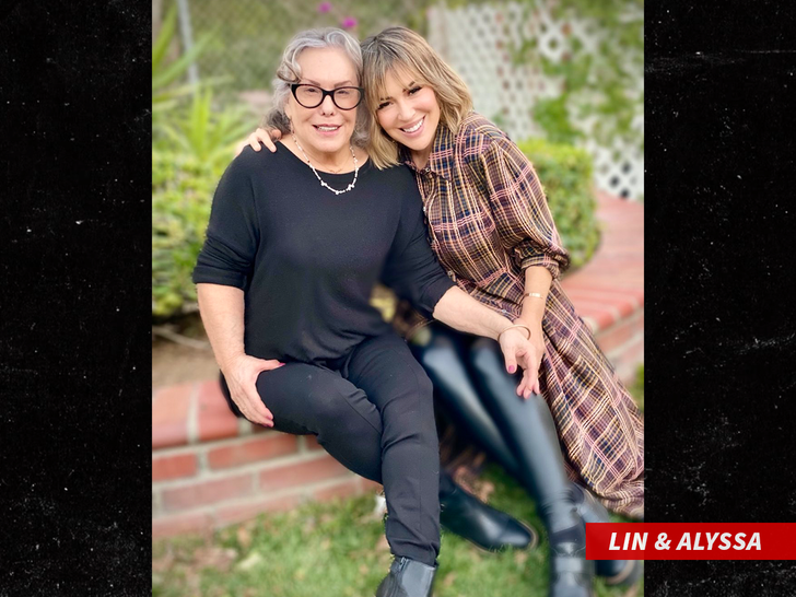 Alyssa Milano and Lin Milano