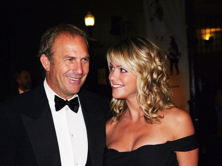 Kevin Costner and Christine Baumgartner -- Happier Times
