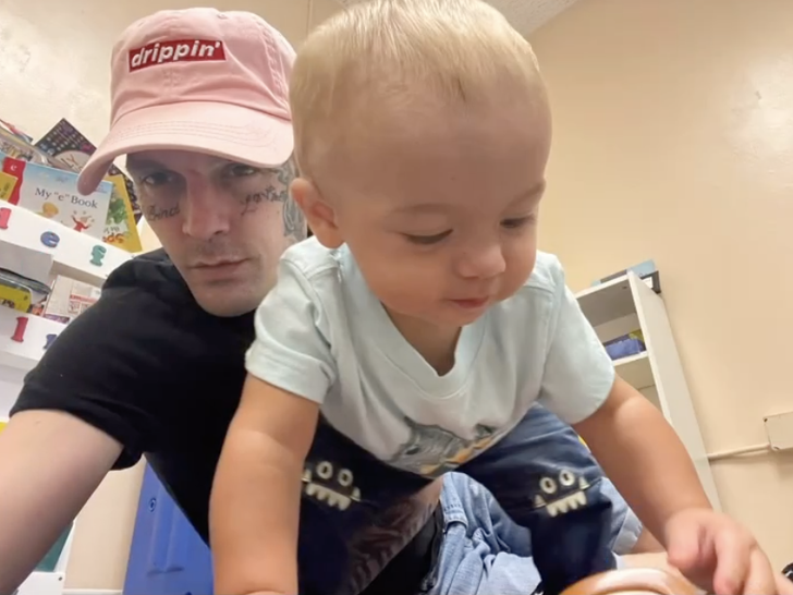 Aaron Carter With His Son Princeton