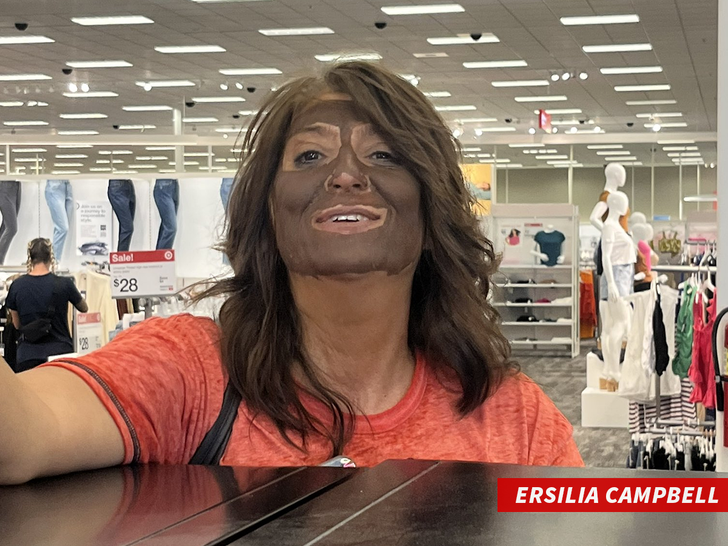 woman in blackface at target
