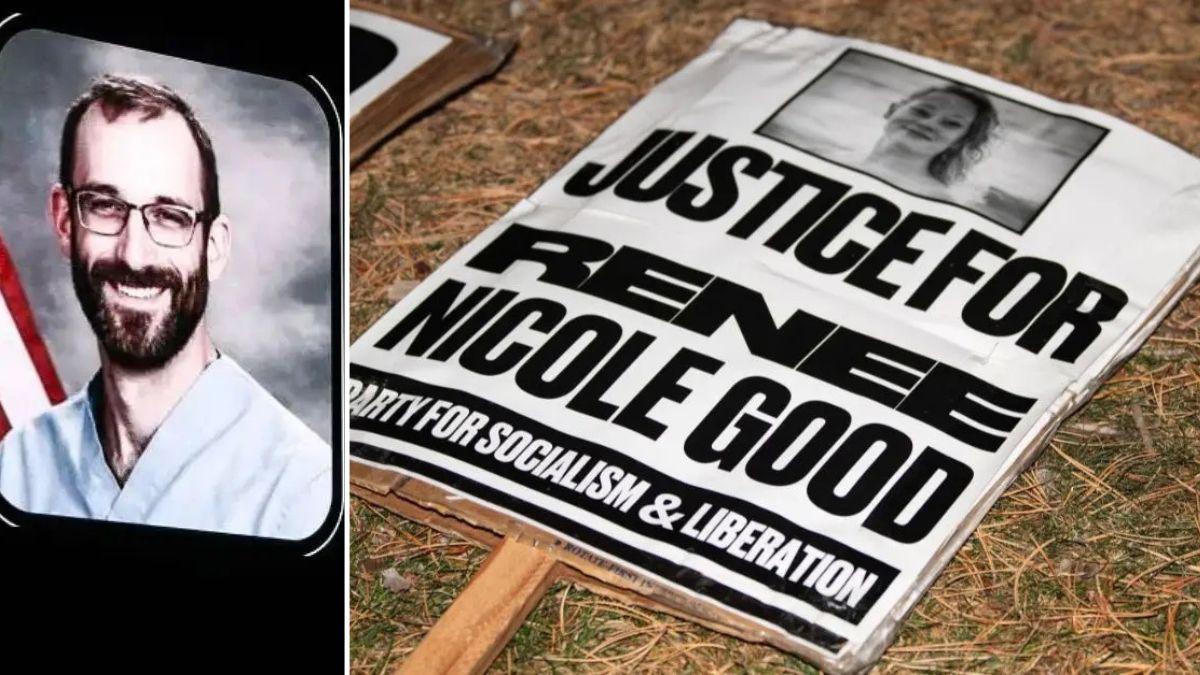 Composite photo of Alex Pretti and Renee Nicole Good