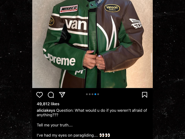 alicia keys paragliding instagram