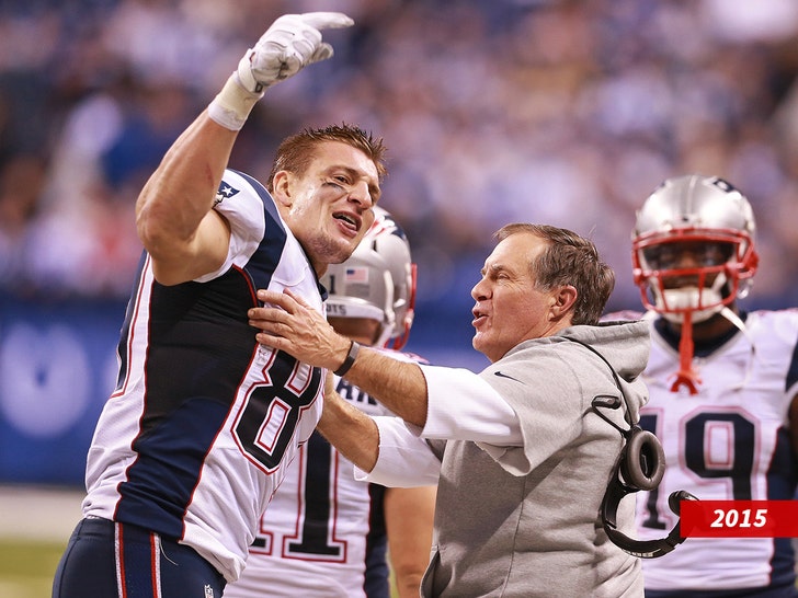 bill belichick and rob gronkowski