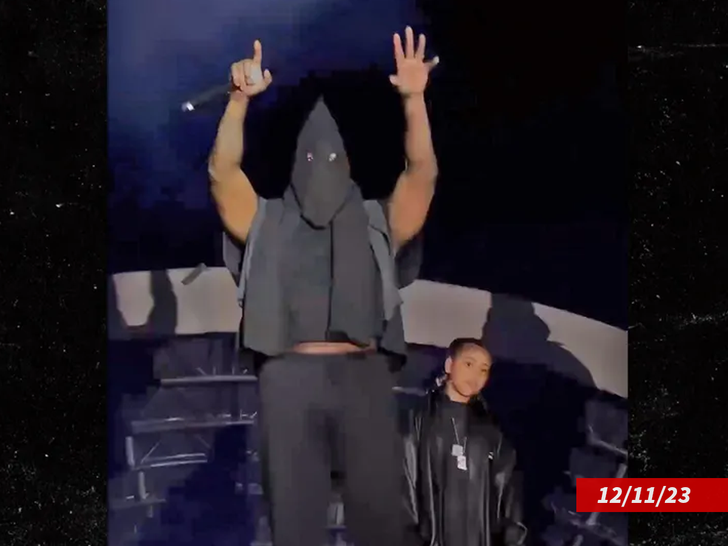 Kanye West with KKK hood