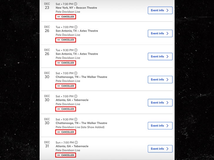 pete davidson tour dates