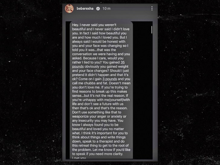 bebe rexha insta post 1