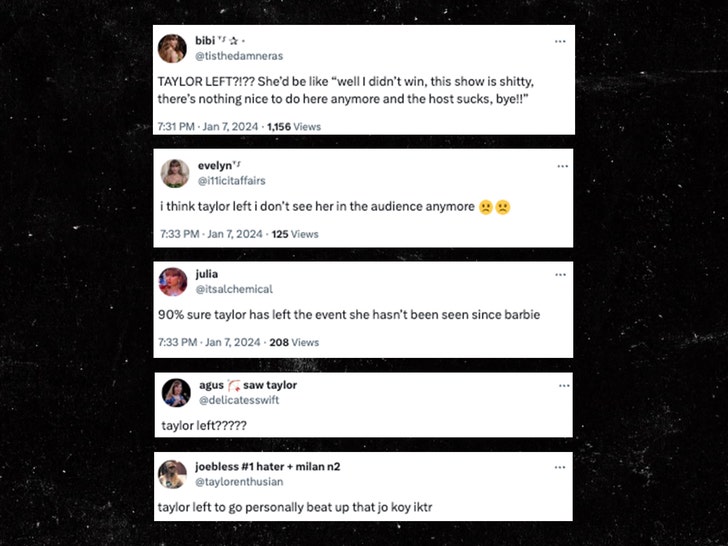 taylor swift twitter reactions golden globes