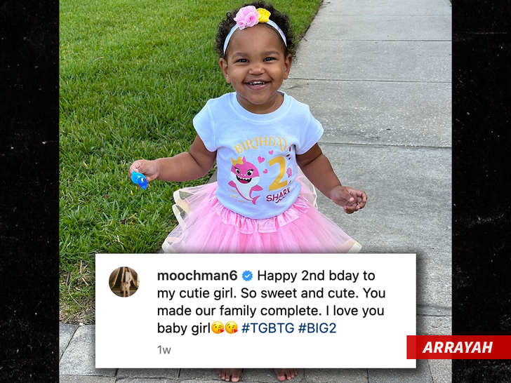 Shaquil Barrett daughter Arrayah instagram photo