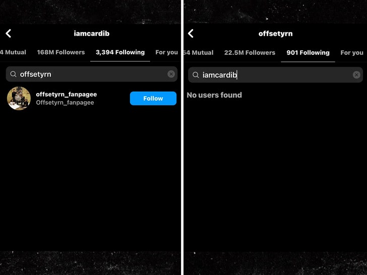 cardi b offset unfollow eachother insta