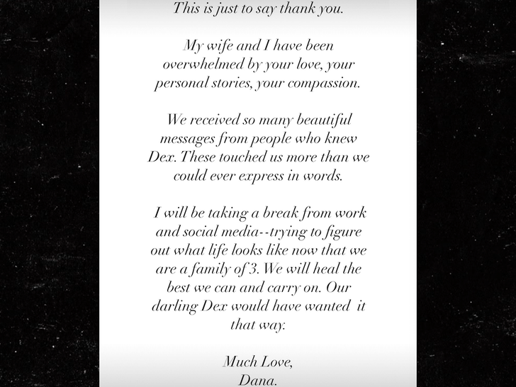 DANA CARVEY thanks fans instagram post