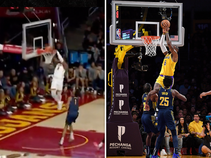 bronny james and lebron james dunk