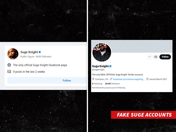 Fake Suge Accounts twitter 1