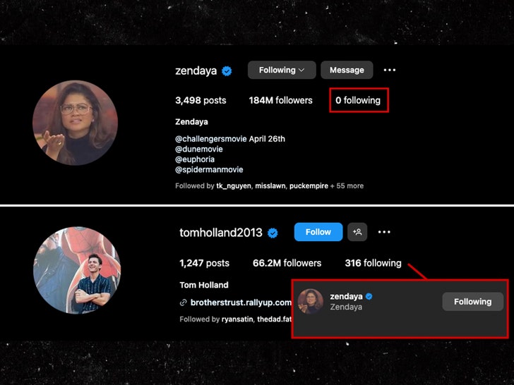 zendaya tom holland instagram