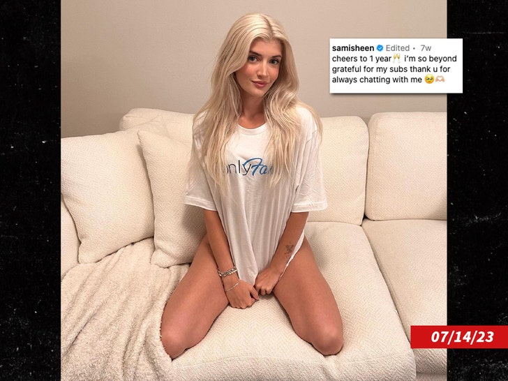 sami sheen only fans post 1 year insta