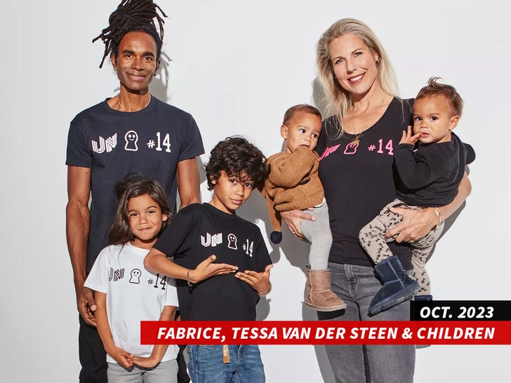 Fabrice Morvan, Tessa van der Steen and children