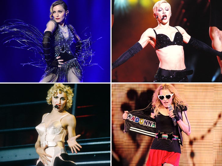 Madonna Touring Through The Years -- Sexy Stage 'Fits