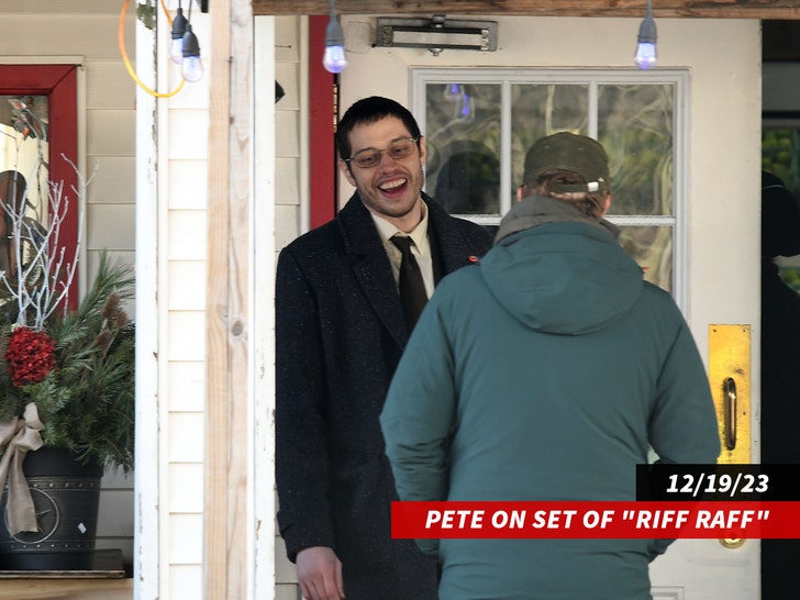 pete davidson on set of riff raff