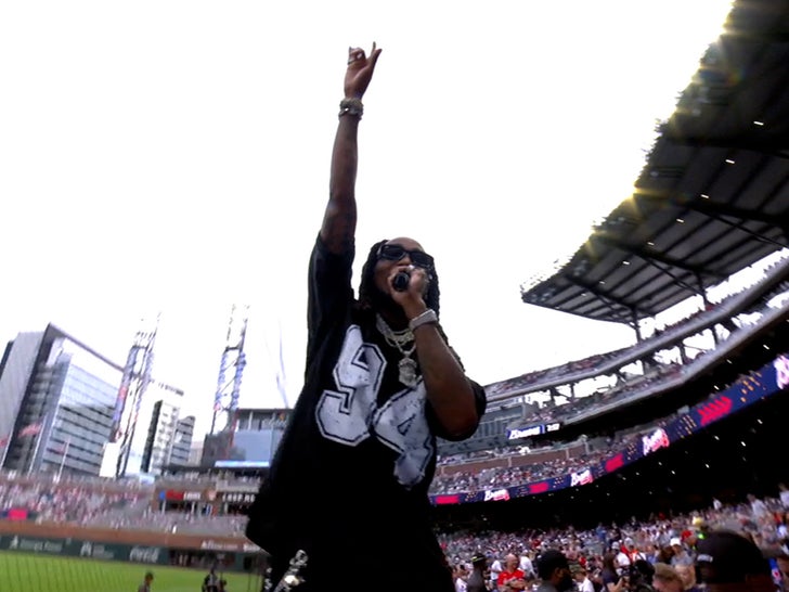 Quavo Tests Out New Album Material At Atlanta Braves Game