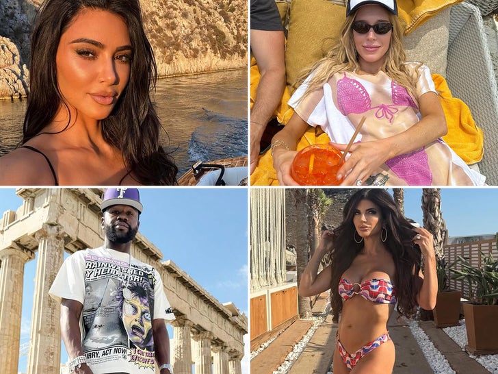 Stars Vacaying In Greece