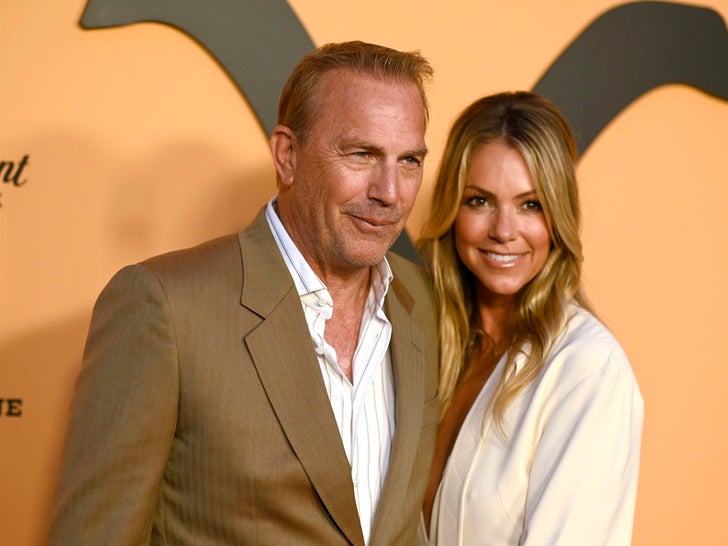 Kevin Costner and Christine Baumgartner -- Happier Times