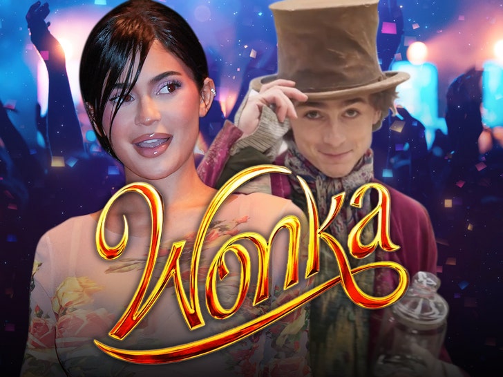 wonka party kylie jenner and timothee chalamet getty 1
