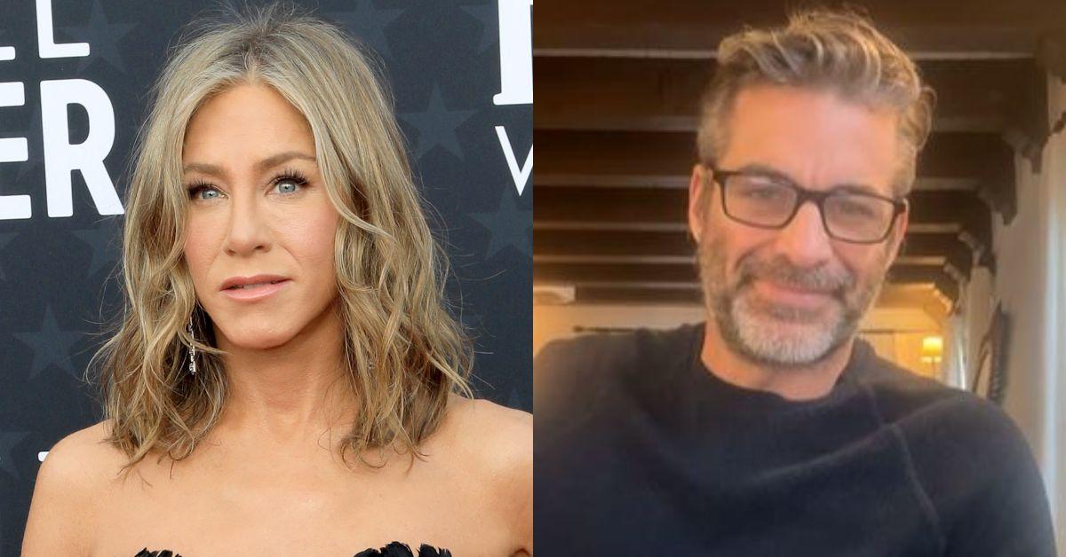 Jennifer Aniston told 'Elle' she respects Jim Curtis for his work helping people heal and move toward clarity.