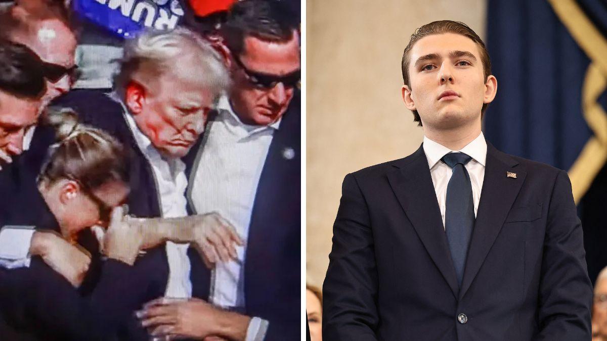 Photo of Donald Trump, Barron Trump