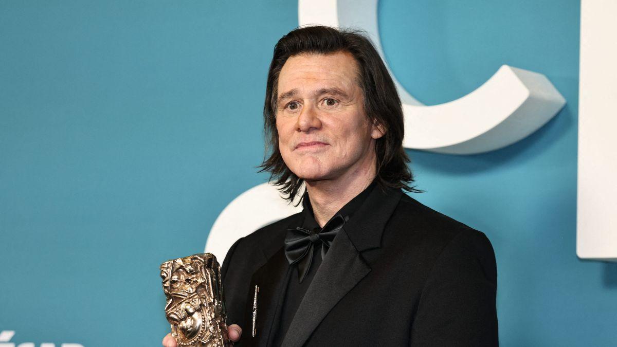 Jim Carrey was given an honorary award at the upscale event in France.